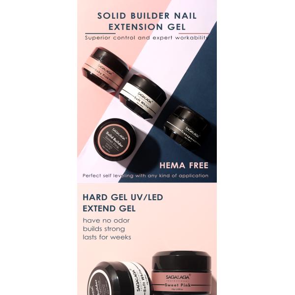 Private Label 3d Sculpture Hard Gel Packaging Solid Color Nail Uv Solid Builder for Nails Extension Gel Clear Polish Pot