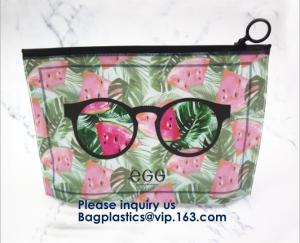 Wholesale Cartoon Printing Clear Pvc Slider k Garment Cosmetic Shopping Bag,Eco Friendly Customized Slider k Pvc Bag from china suppliers
