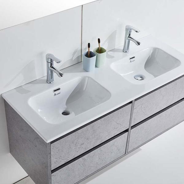 Gray Modern Vanities Set Bathroom Vanity Cabinets With Single Ceramic Basin