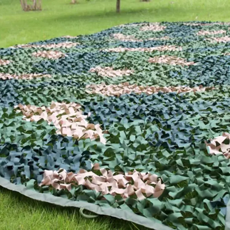Jungle Military Camouflage Net Green Sunscreen Shade Net Double Layer Cover Net