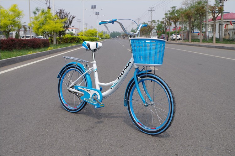 Pedal Assist Ladies Fixed Gear 24 Inch City Bike