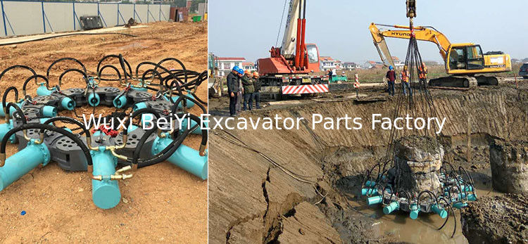 Modularized Hydraulic concrete cutting machine pile breaker for square and round foundation piles