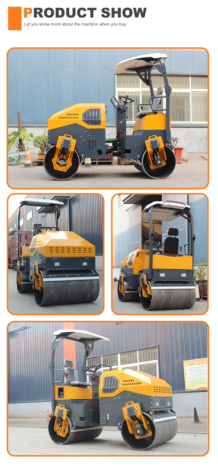 45KN Exciting Force Mini Static Road Roller for Easy Maneuverability and Control