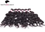 Natural Black Water Wave 6A Remy human hair wefts , Tangle And Shedding Free