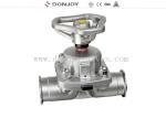 Stainless Steel Manual Sanitary Diaphragm Valve With FDA Membrane One Year