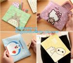 Boys girls solid color large capacity canvas pencil bag case, stationery pencil
