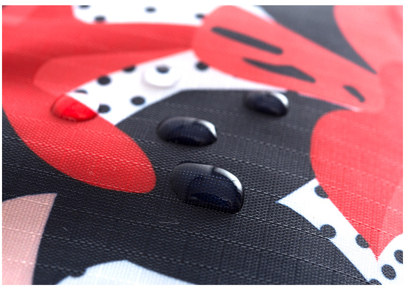 Flower Pattern Half Moon Shape Practical Wash Makeup Bag