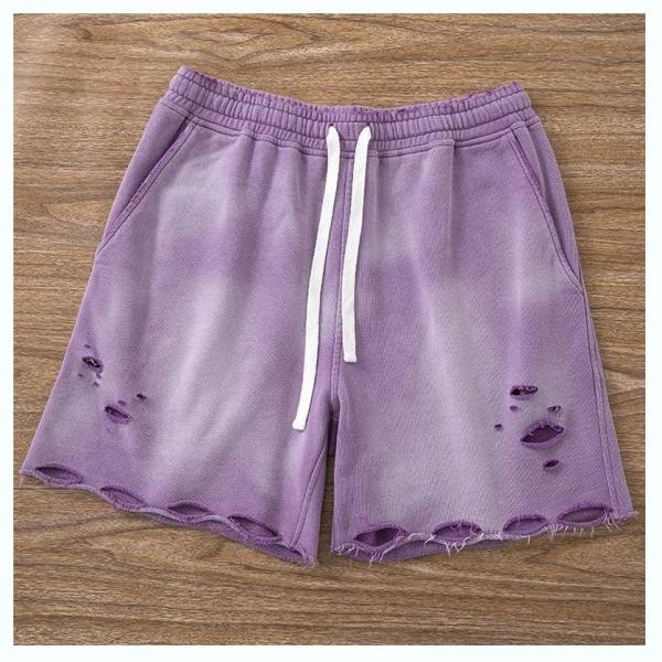 Acid Wash Cycling Shorts Distressed Ripped Hole Acid Washed Sweat Shorts