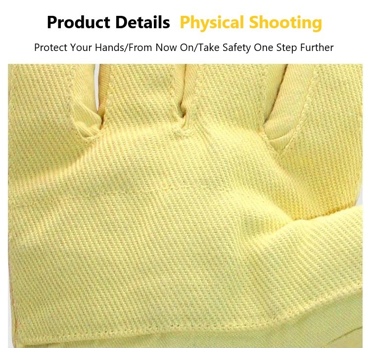 Anti Cutting Aramid Fiber Gloves High Temperature Resistance OEM