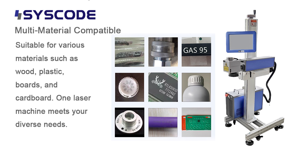 50W Industrial Fiber Laser Marking Machine - High-speed precision marking system for metals and hard plastics, 0.01mm positioning accuracy, ≤12000mm/s