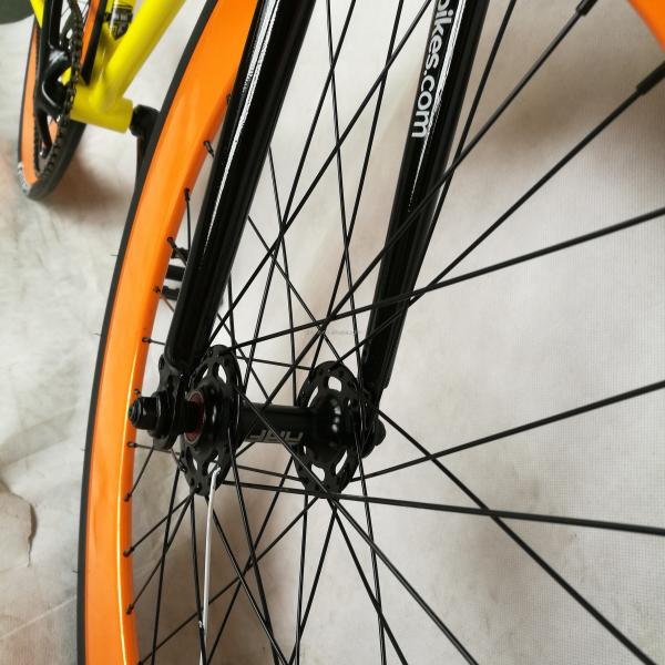 CE Approved 700C 80MM Big Rim Colorful Single Speed Fixed Gear Bike with 1.6m Alloy Stem