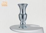 Home Decor Trumpet Shaped Fiberglass Planters Table Vases Silver Mosaic Glass