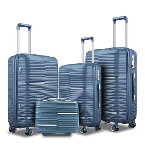 Soft Handle PP Trolley Luggage Durable Travel Suitcase with Lock Waterproof and Shock-Resistant