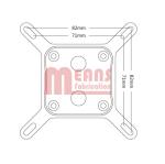 CPU Water block,Radiator,MS-024-PO,POM black/Stainless steel/Red copper.Rohs