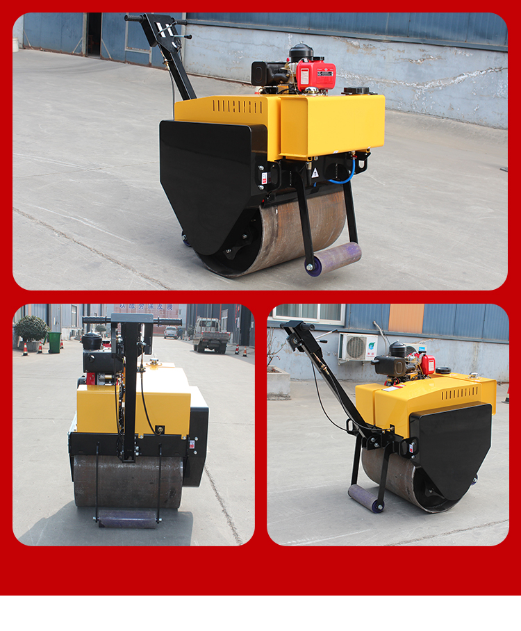 20KN Exciting Force HQ-YL600 Single Drum Mini Walk Behind Vibratory Road Roller Hand Roller Compactor