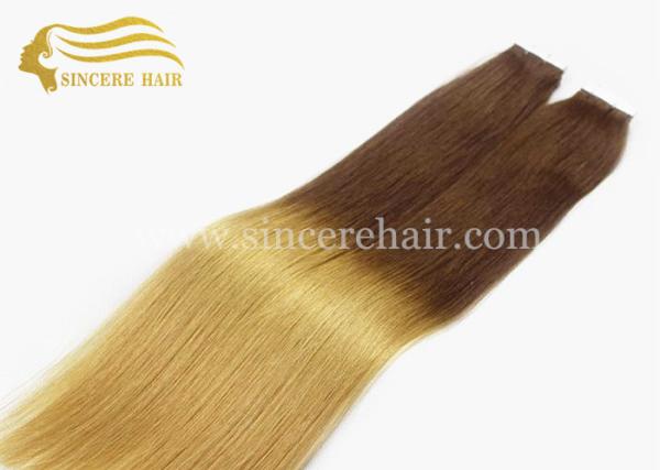Hot Sale 26 Inch Tape In Hair Extensions for sale, 65 CM Long 2 Tone Color Ombre