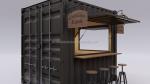 Galvanized Steel Square Tubes Mini Popup Shop Mobile Container Coffee Bar Houses