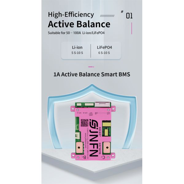 3S 4S 12V 400A Smart Bms Active Balance 320Ah LifePO4 JNFN ANT Bms Bluetooth OEM ODM