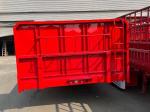 Red 3X16T Flatbed Trailer Semi Truck 40ft Flatbed Semi Trailer For Bulk Cargo