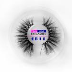 Natural Black 6D Mink Lashes , Customized Package Dramatic Mink Lashes