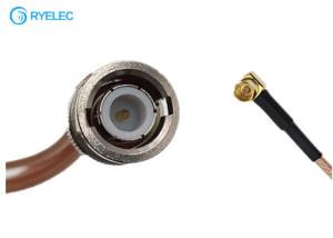 Wholesale SSMC Right Angle Female Gold Plated Waterproof Connector To BNC Male 50ohm High Quality Cable from china suppliers