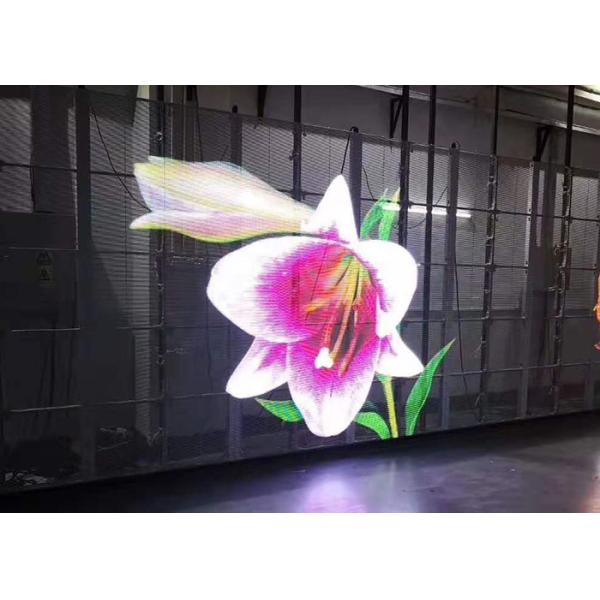 10000H Glass LED Screen , Aluminum Transparent LED Display For Window