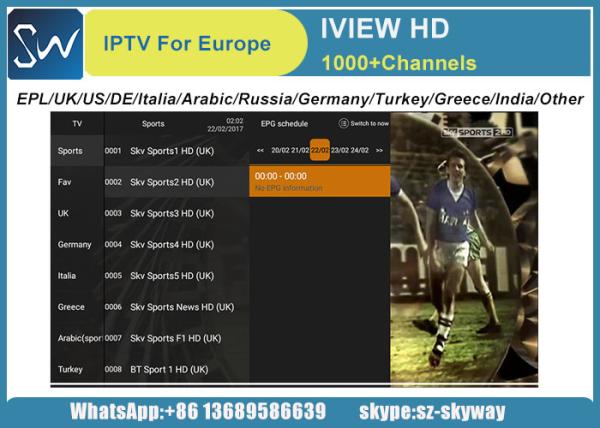 Iview hd iptv included 1000+ UK, Arabic, Greek live Channels and VOD Arabic IPTV