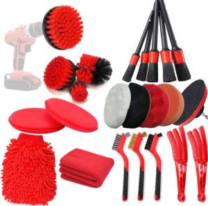 Wholesale Daily Care Car Interior Detailing Brush Kit Nylon 21Pcs from china suppliers