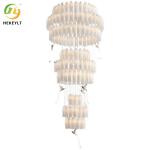 Luxury Ceramic Tulip Bird Chandelier Staircase Villa Duplex Living Room Dining