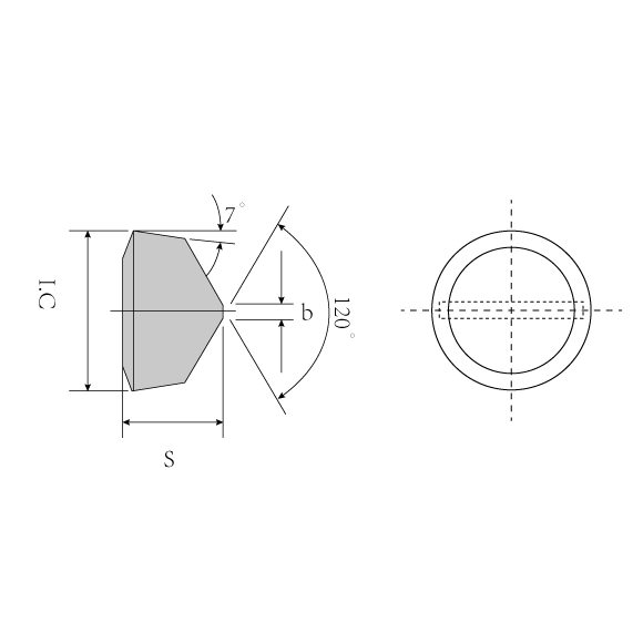 Integral PCBN Insert -Tapered