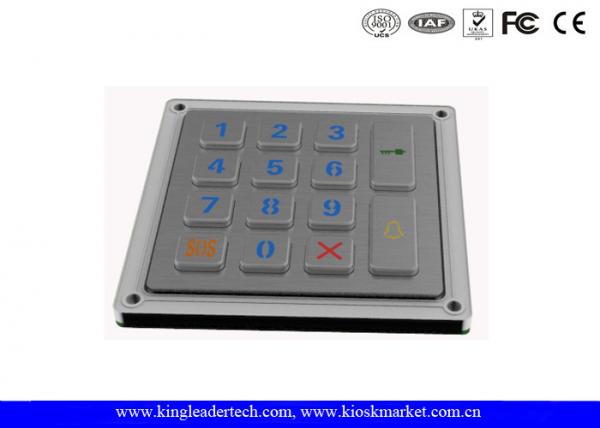 Quality Led 14 Blacklight Keys 4 X 4 Matrix Door Access Keypad Backlit for sale