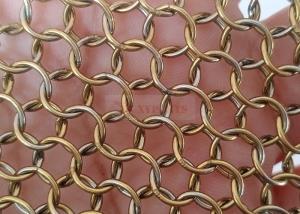 Wholesale Electroplating 0.8mm X 7mm Metal Ring Mesh For Space Divider Curtain from china suppliers