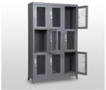 Military Wire Mesh Storage Locker Weapon Storage Cabinets , Large Locking Metal