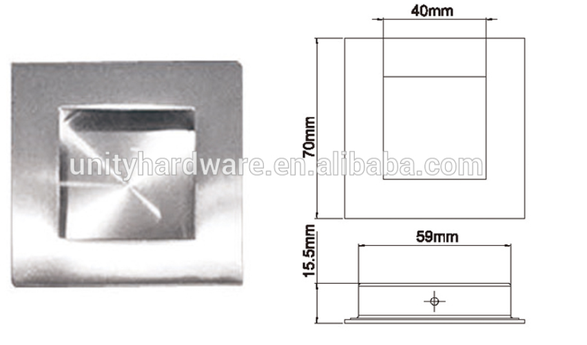 Stainless Steel Flush Bolt Door Accessories for Fire Door Easy Installation Different Length Option