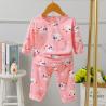 Buy cheap Kids 12months Long Sleeve And Pants Set Q Version Cat Print Pyjamas Cotton from wholesalers