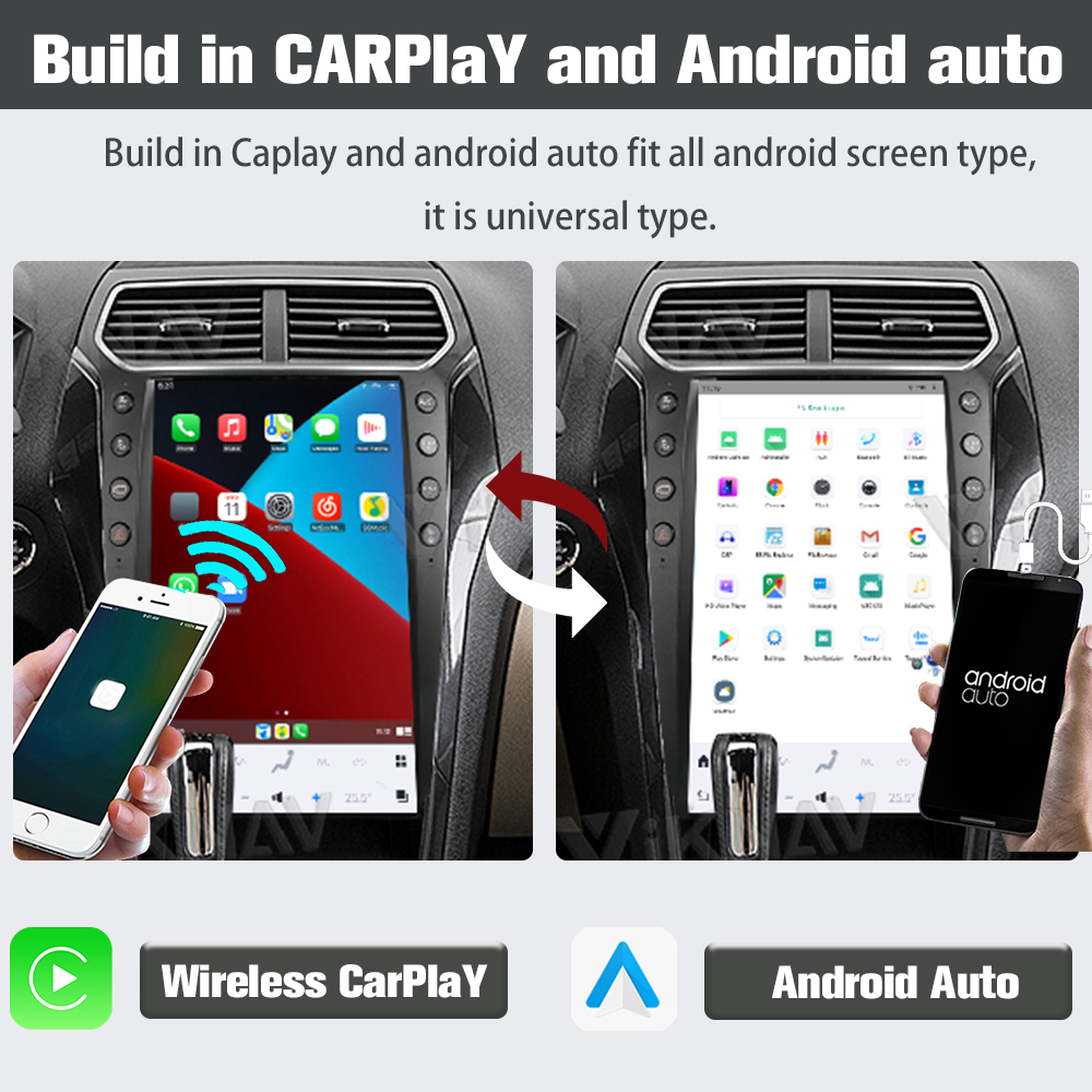 Viknav Car Radio For Ford Explorer (2011-2019) 14.4 inch Multimedia Player GPS Navigation Head Unit DSP Carplay