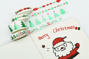Wholesale Recyclable Creative Gold Foil Christmas Washi Tape from china suppliers