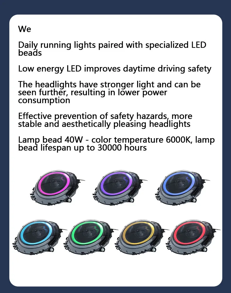 Mini R55 R56 R57 6000K BMW MINI Headlamp Assembly Front Light Lamp