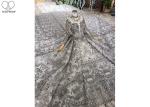 Backless Grey Tailor Made Prom Dresses , Long Sleeve Ball Gown Luxury Beading