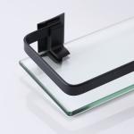 Single Layer Bathroom Towel Rack Rectangular Bathroom Glass Shelf Showe Cosmetic
