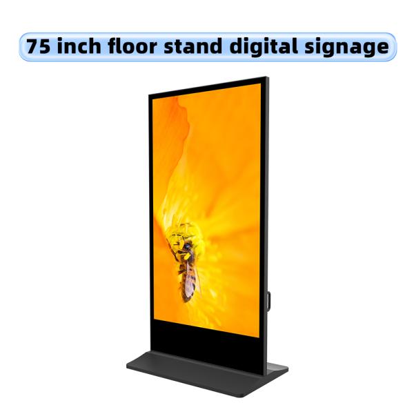 75 Inch Floor-stand High Brightness Large Format Interactive Display Multi-Touch