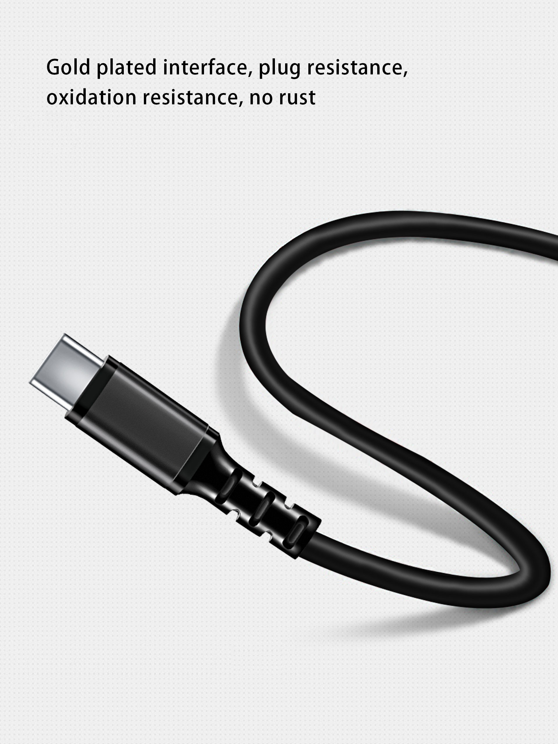 3A 3FT USB Type C Charging Cable For LG V30 Phone Charger TPE Shell