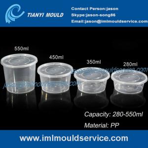 China 280ml/350ml/450ml/550ml clear PP disposable plastic bowls and tableware mould on sale