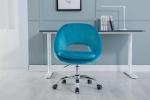 5 Star Base Teal Bedroom Swivel Chair / 8.2KGS Velvet Spinny Chair