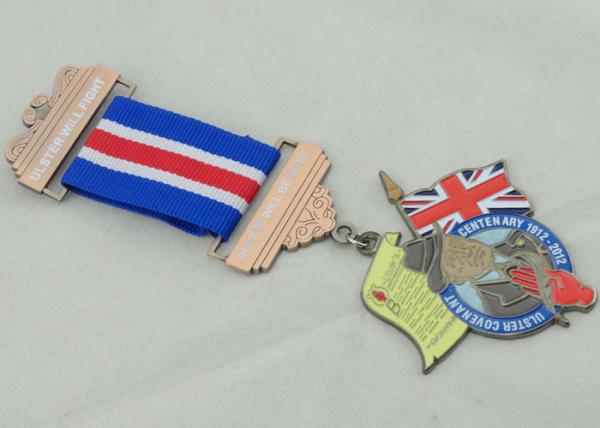 Ulster Will Fight Custom Awards Medals , Die Casting , Antique Copper Plating