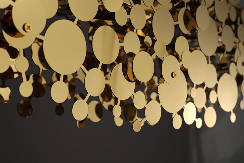 Postmodern Creative Chandelier Light For Bedroom 6000K 5000K Gold Chrome Finish