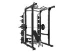 Bodybuilding Commercial Multi Station Gym Equipment , Half Power Squat Rack