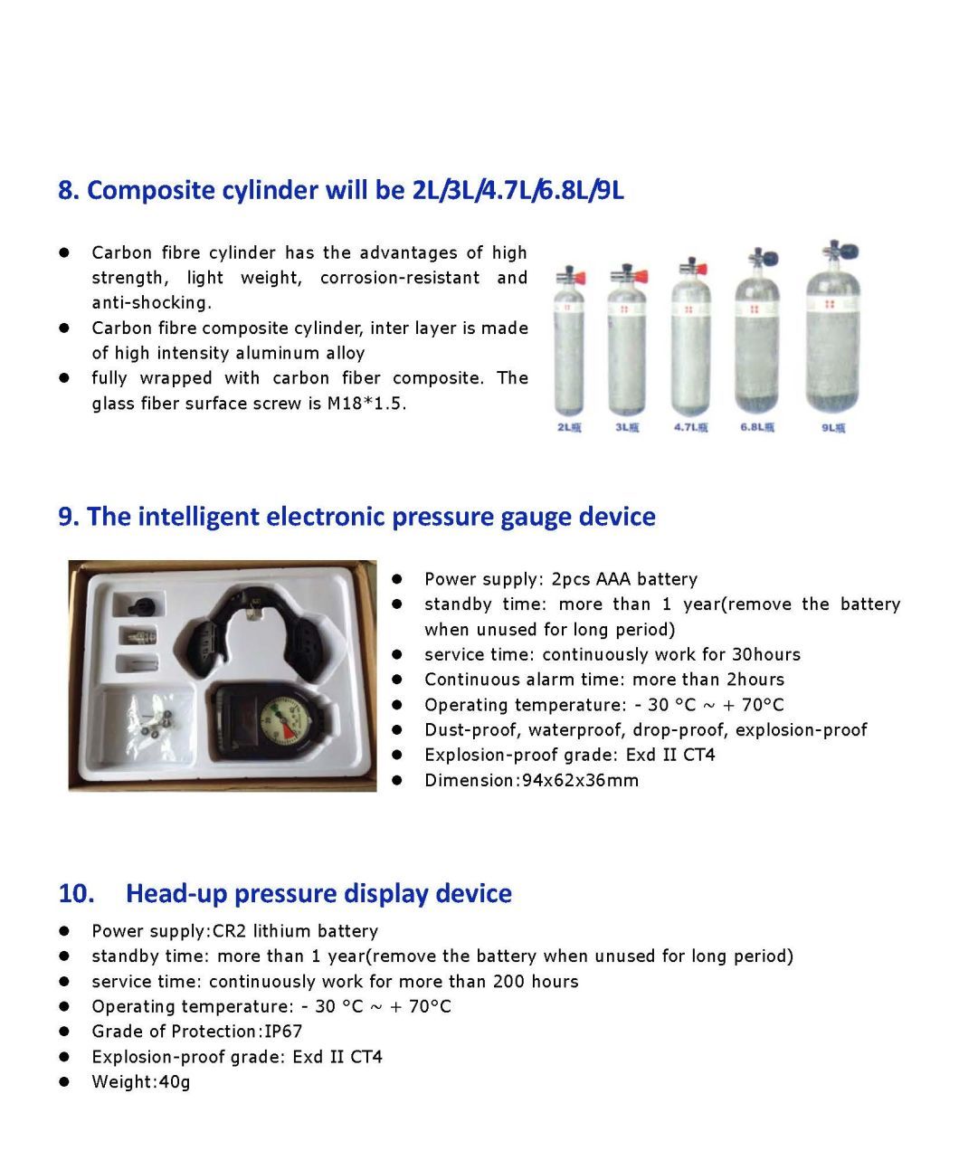 Factory Direct Sale 9L Scba Portable Breathing Apparatus for Rescue