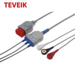 Bionet 12 Pin 3 Lead IEC Snap Connector Ecg Lead Cable