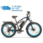 US EU STOCK Fat Tyre Mountain Electric Bike Full Suspension 48v 1000w Cysum M900